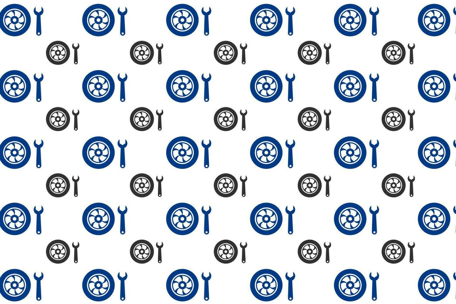 Abstract Wheel and Wrench Pattern Background vector