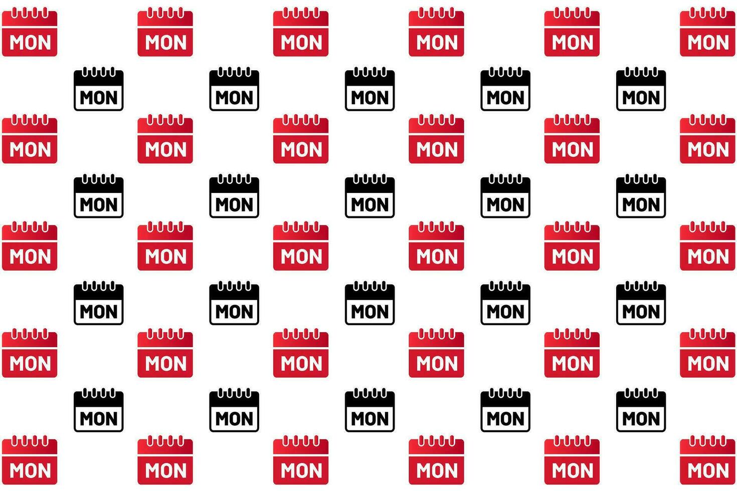 Abstract Week Day Monday Pattern Background vector