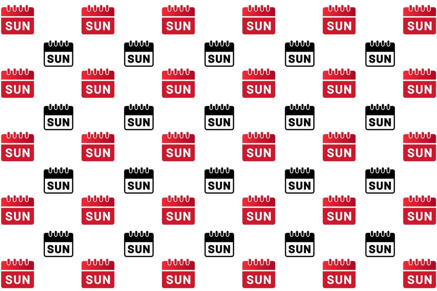 Abstract Week Day Sunday Pattern Background vector