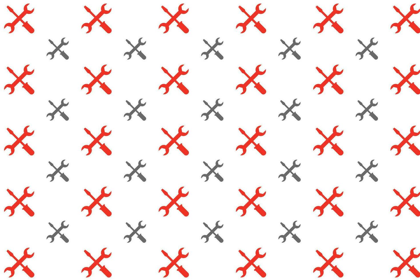 Abstract Wrench and Screwdriver Crossed Pattern Background vector