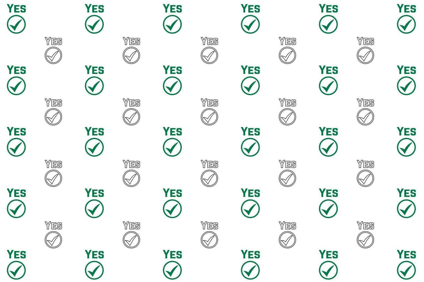 Abstract Yes Checkmark Pattern Background vector