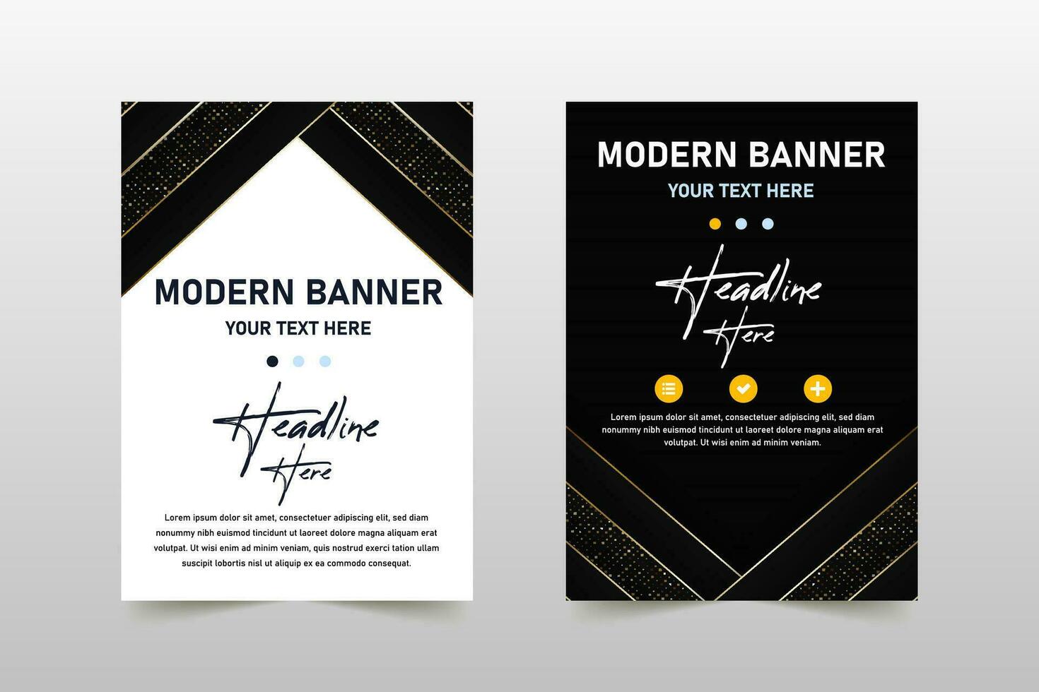 Abstract Beautiful Gold Luxury Banner Template vector