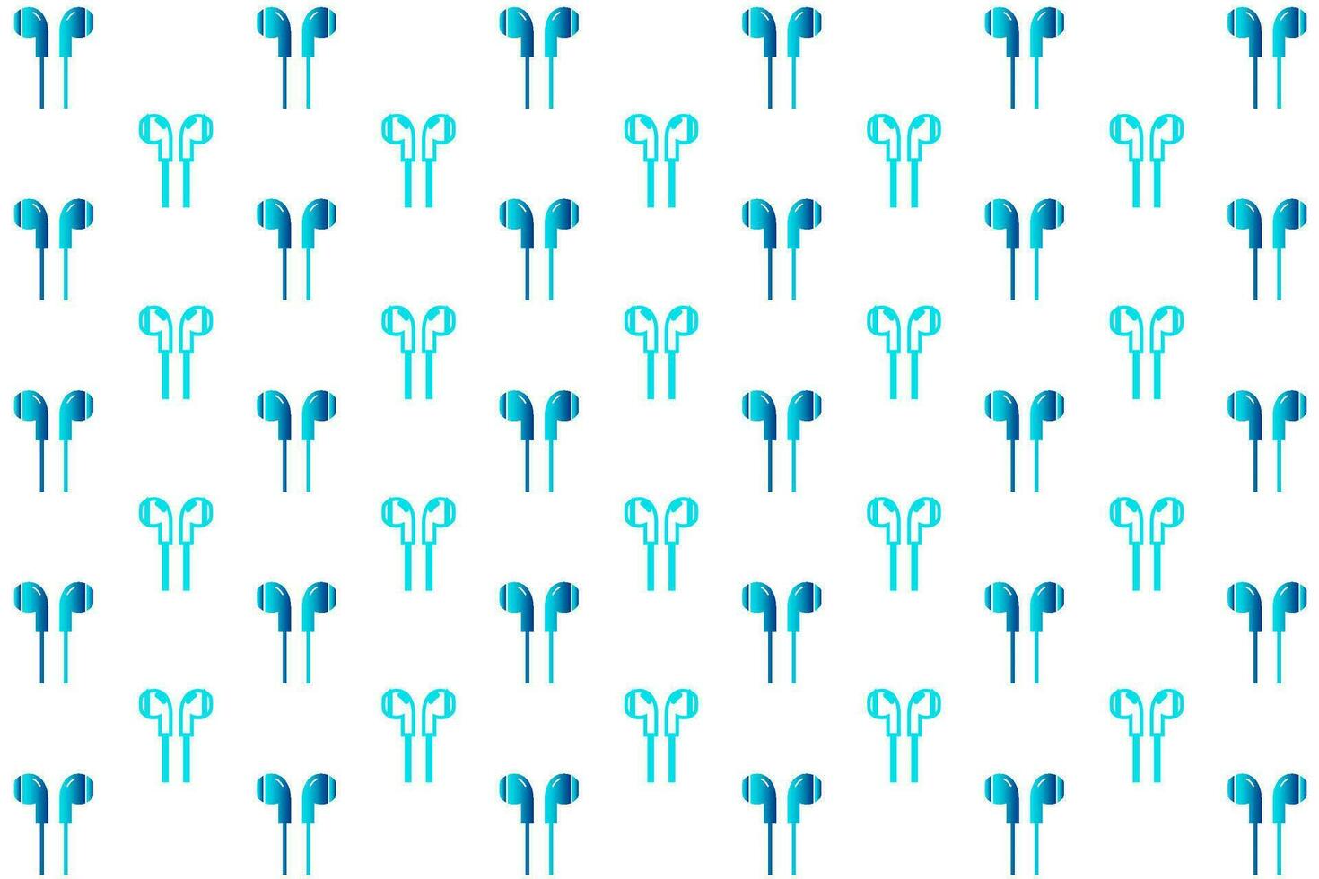 Abstract Creative Earphone Pattern Background vector