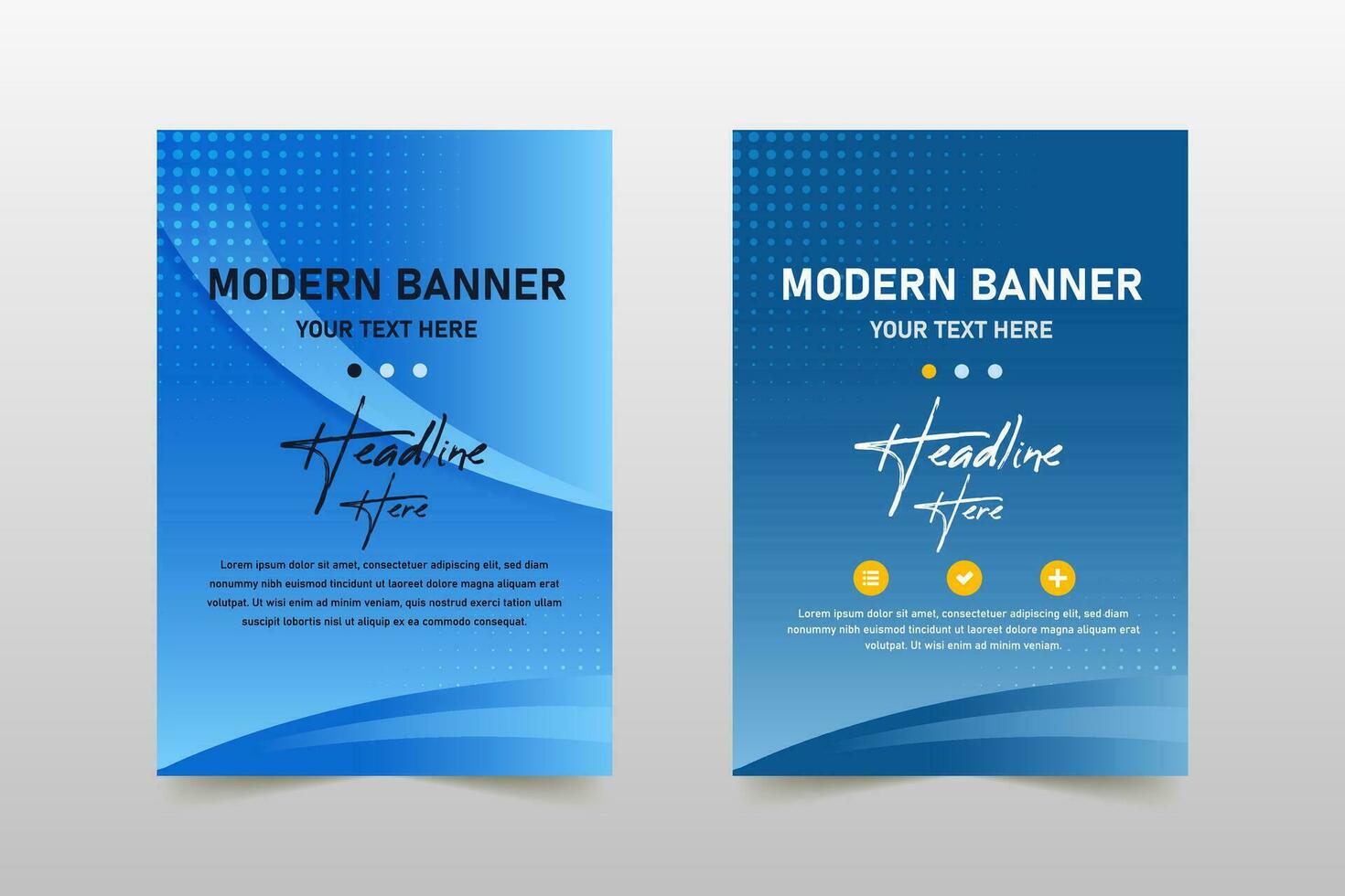 Abstract Modern Gradient Blue Business Banner Template vector