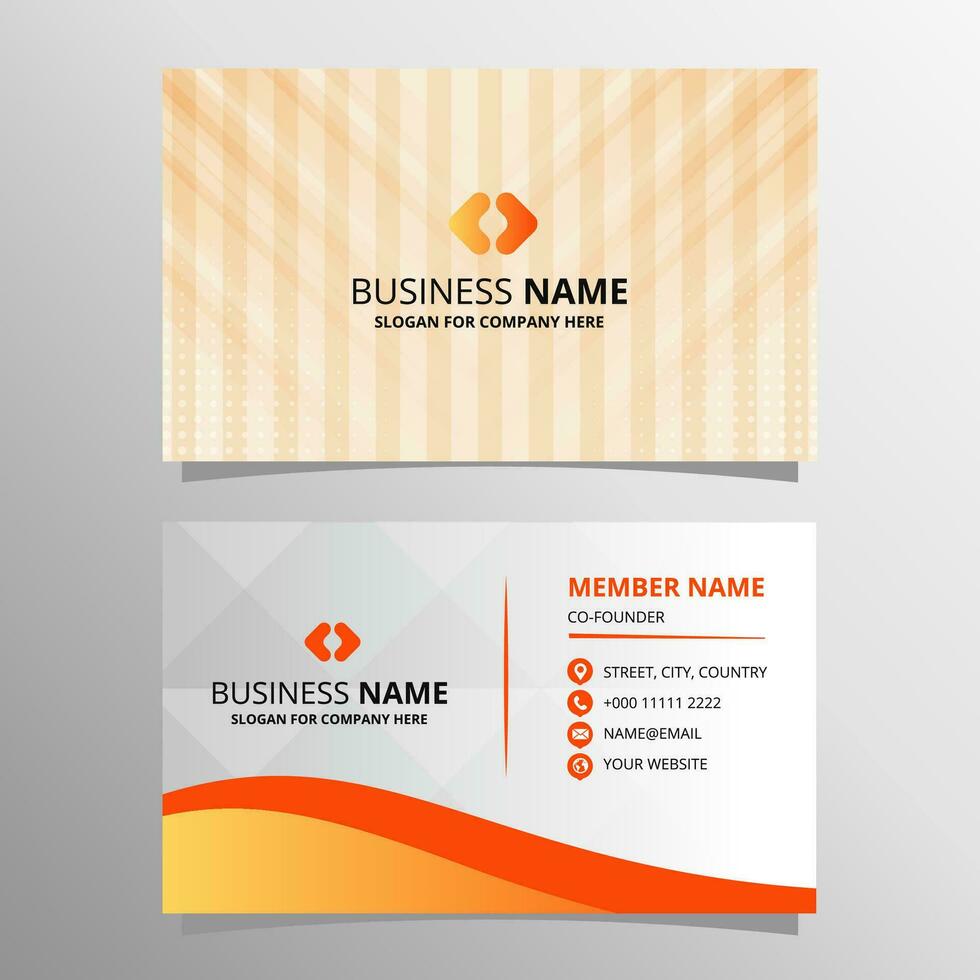 Abstract Modern Striped Minimal Business Card Template vector