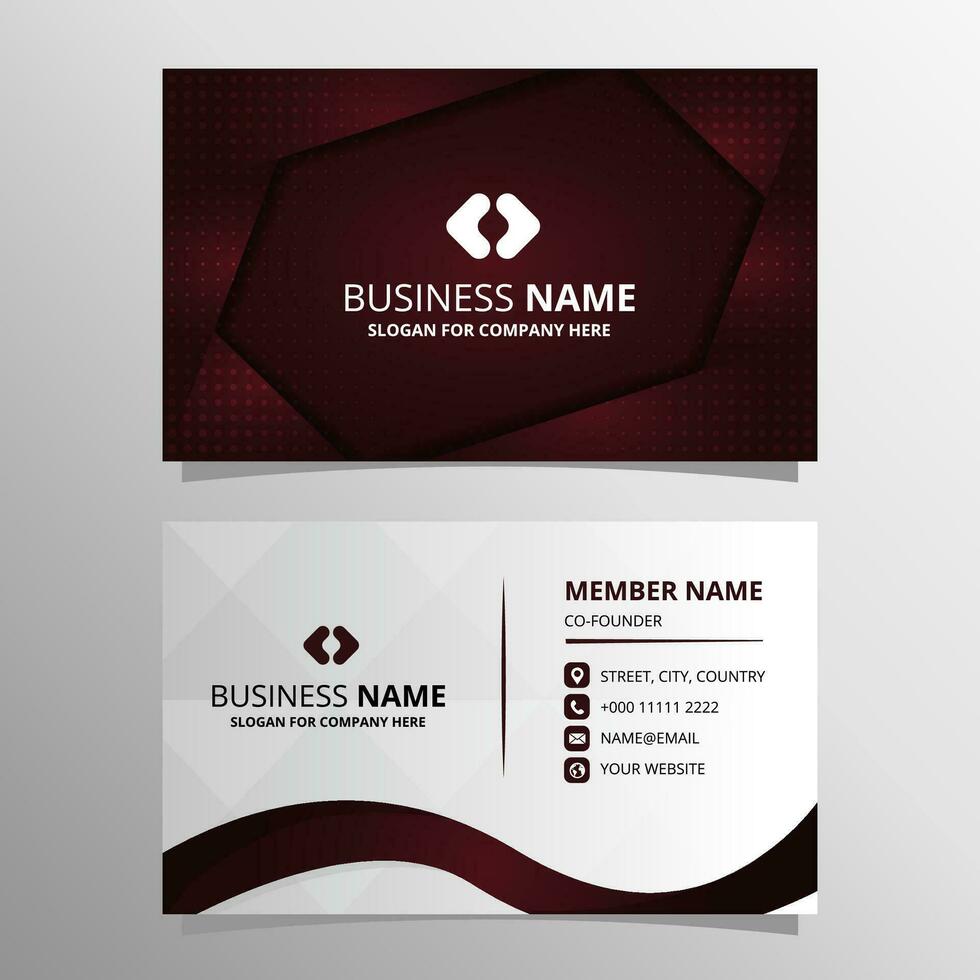 Abstract Vector Gradient Geometric Business Card With Abstract Shapes