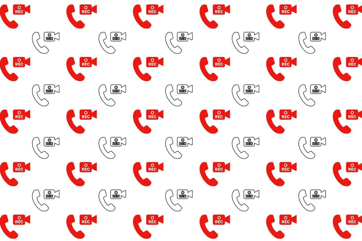 Abstract Video Call Record Pattern Background vector