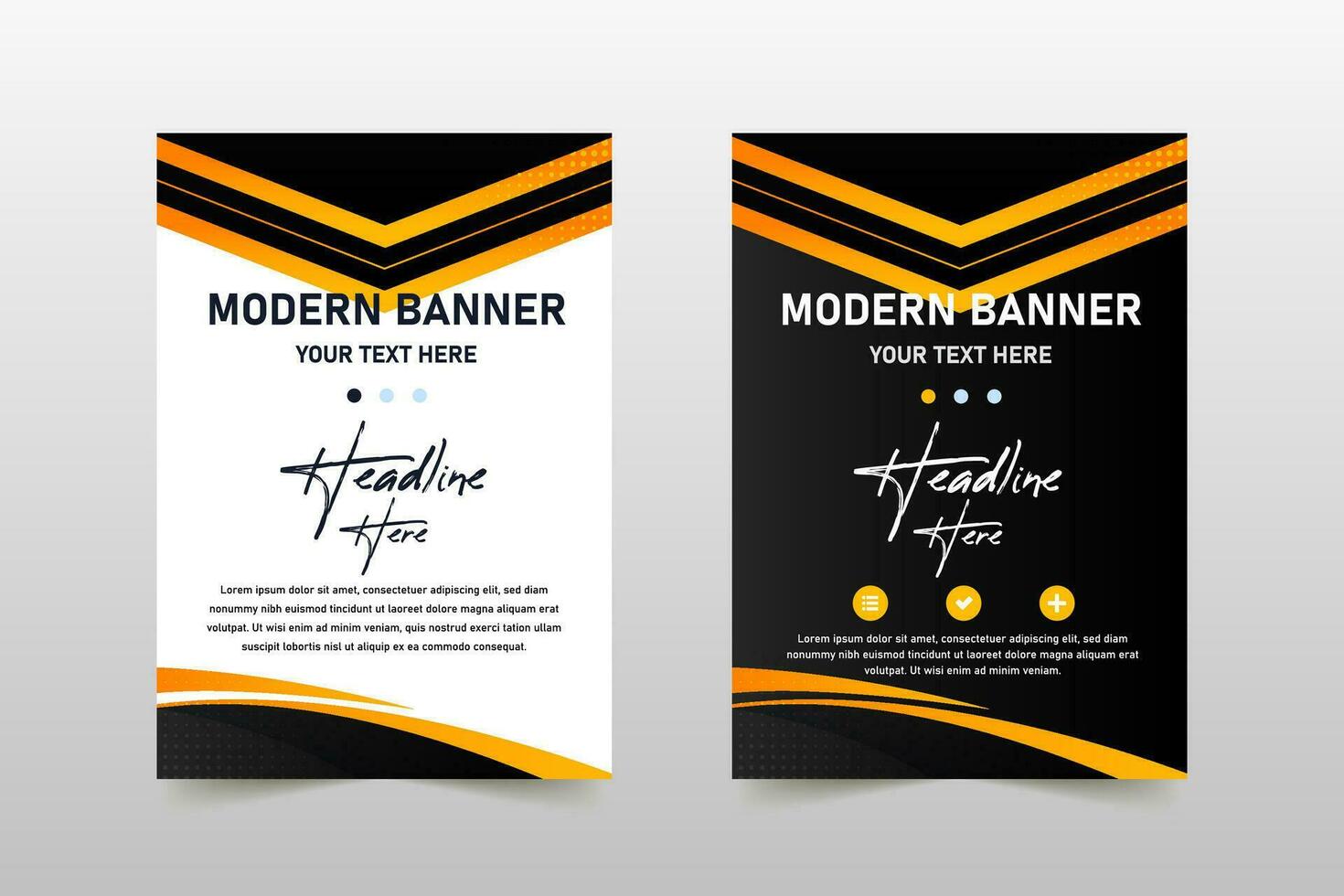 Black and Yellow Business Business Banner Template vector