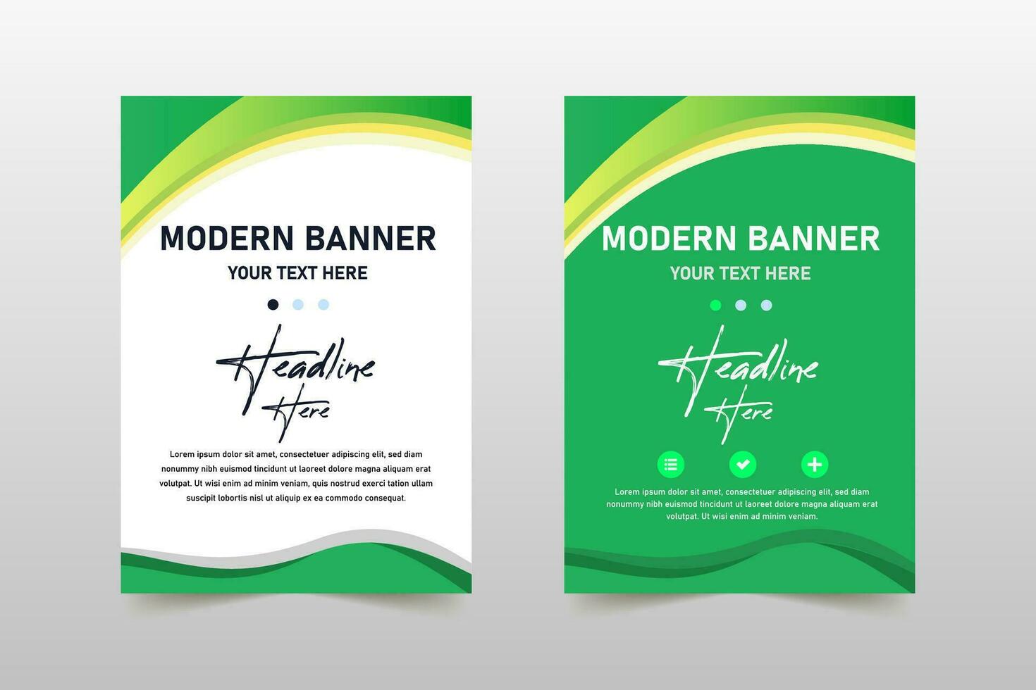 Creative Curved Green Business Banner Template vector