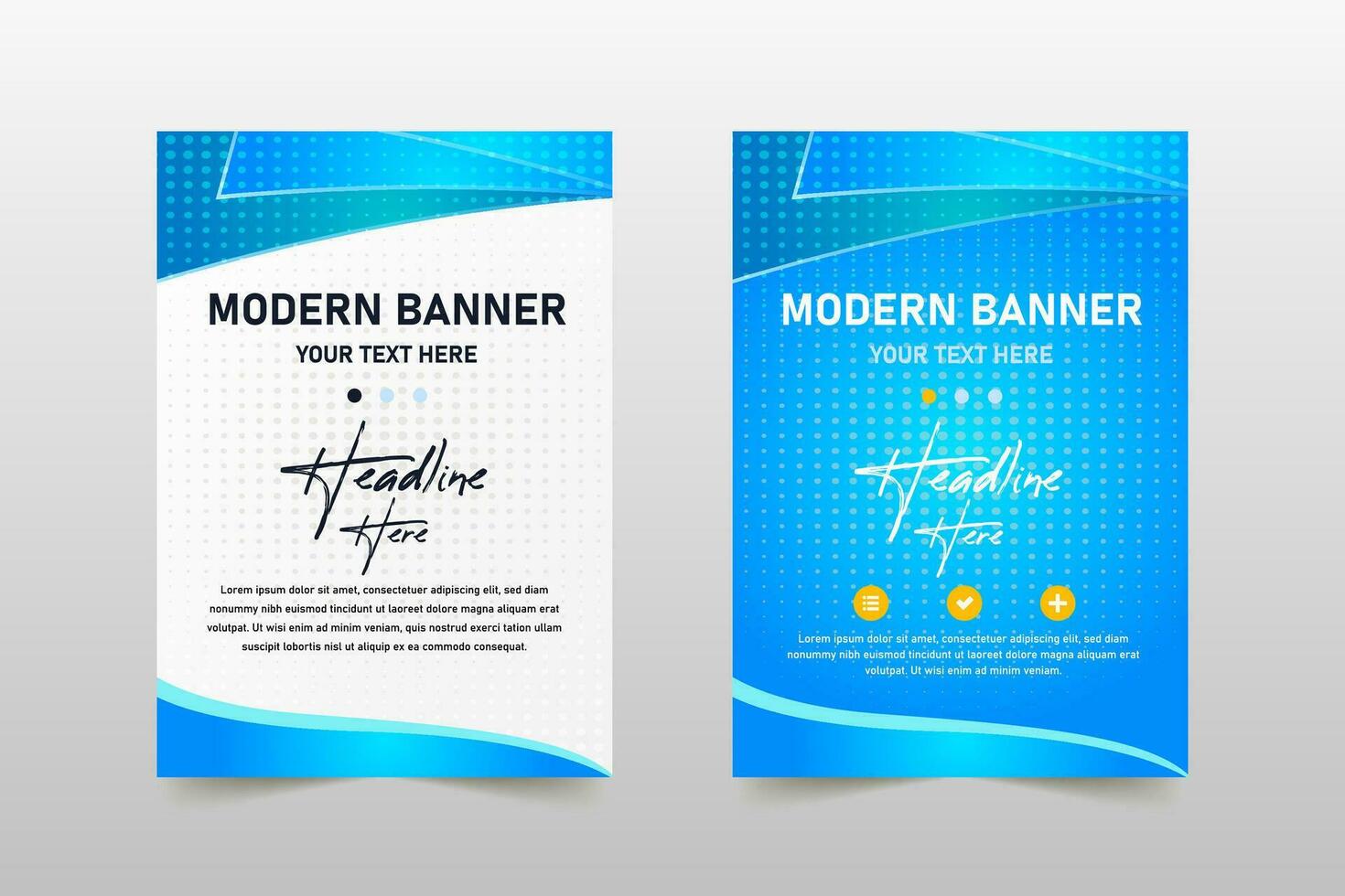 Elegant Vector Curved Minimal Banner Template