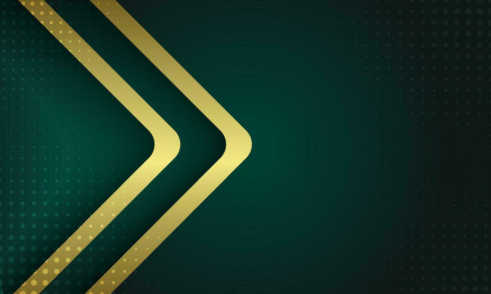 Elegant Vector Gradient Golden Luxury Green Background