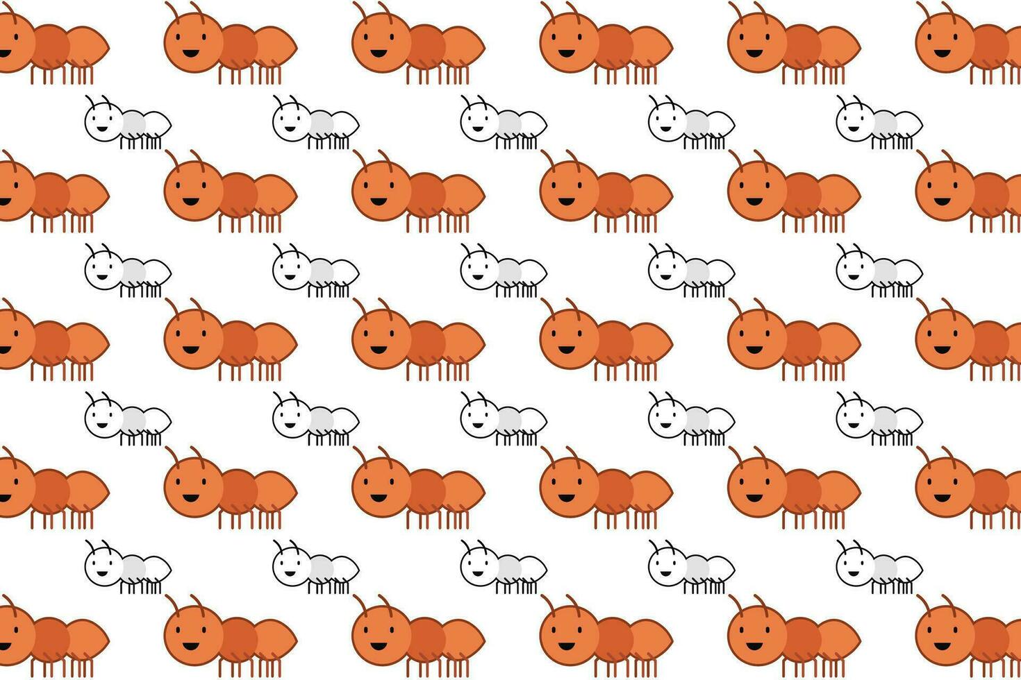 Flat Ant Animal Pattern Background vector