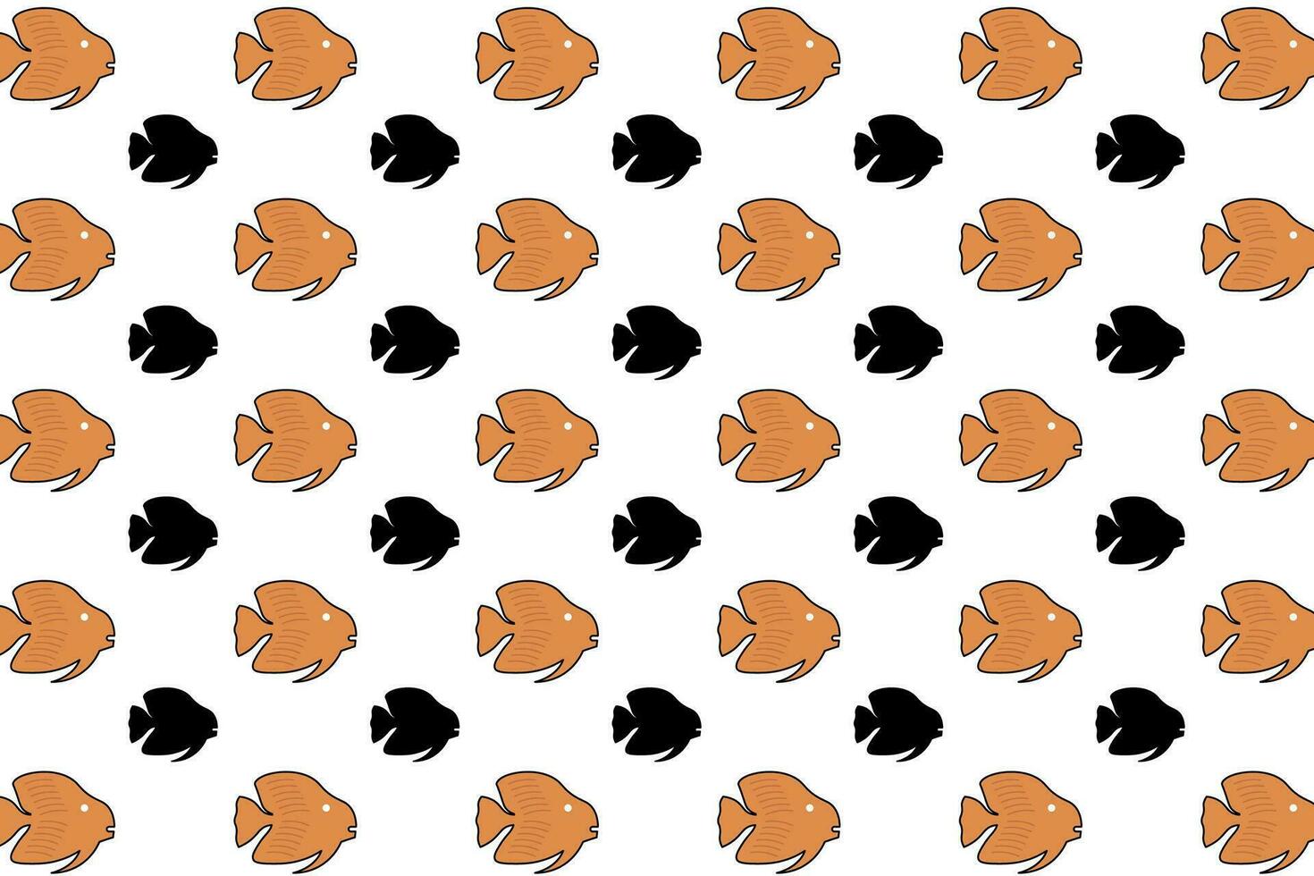 Flat Batfish Animal Pattern Background vector