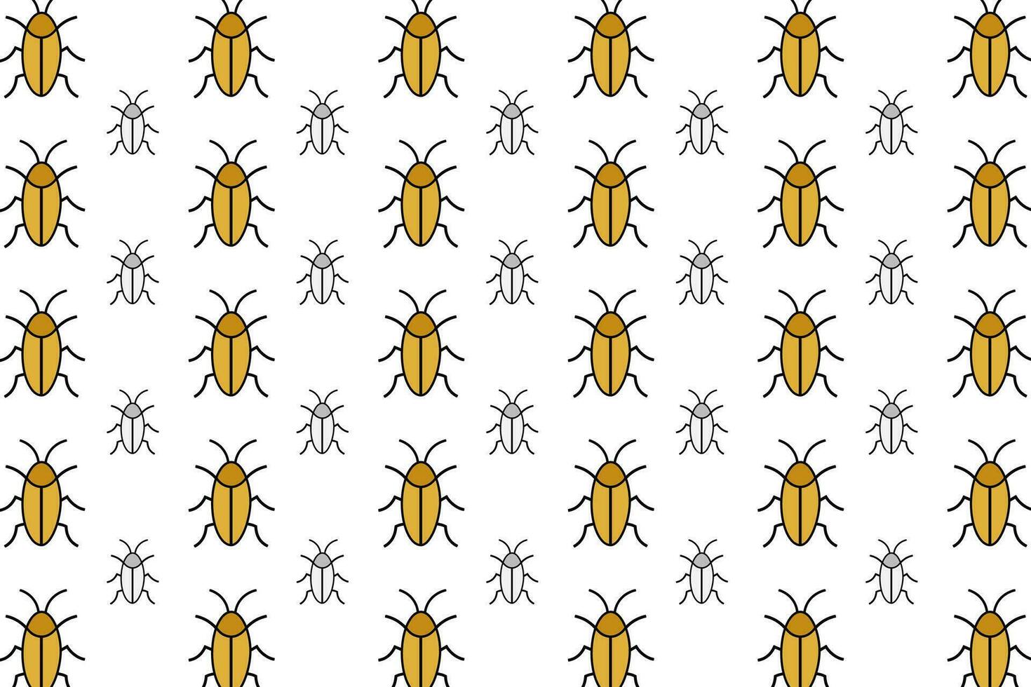 Flat Cockroach Insect Pattern Background vector