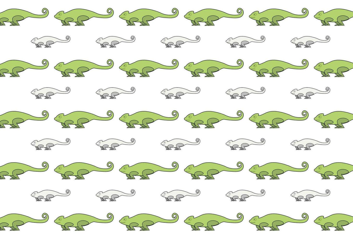 Flat Chameleon Reptile Pattern Background vector