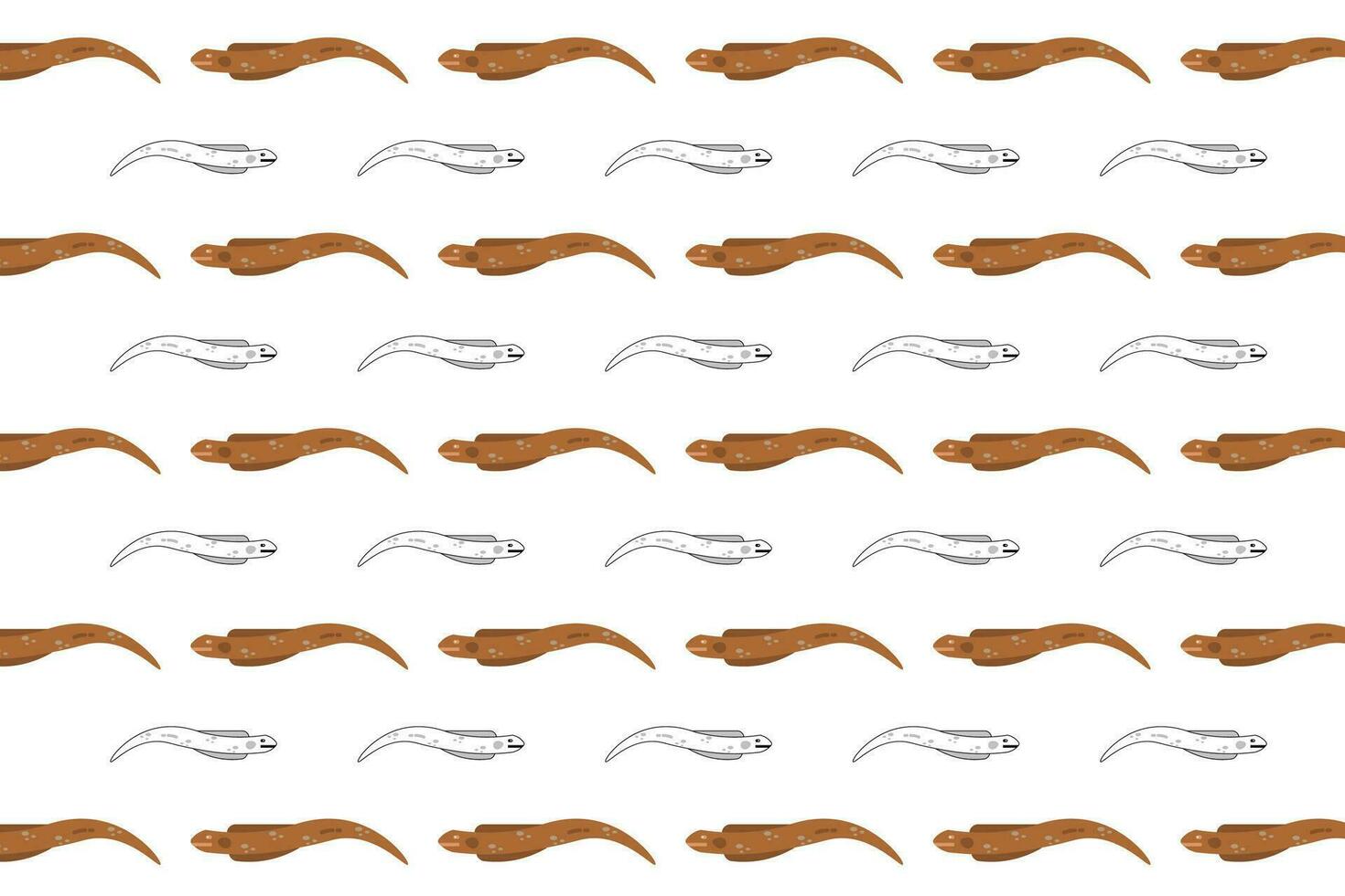 Flat Eel Animal Pattern Background vector