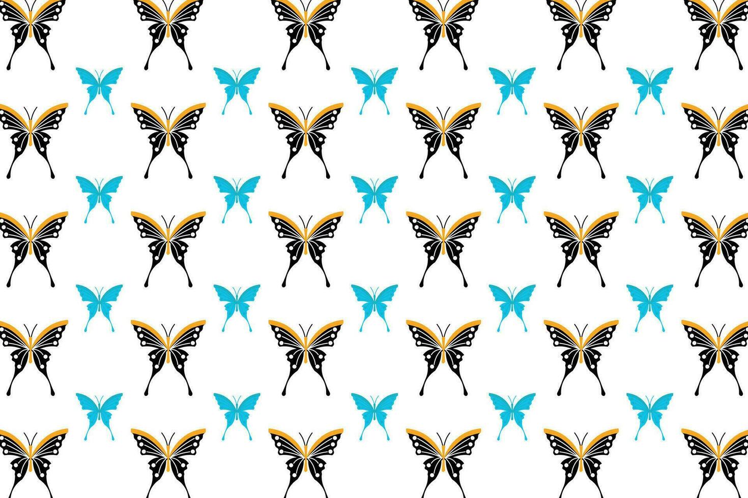 Flat Butterfly Animal Pattern Background vector