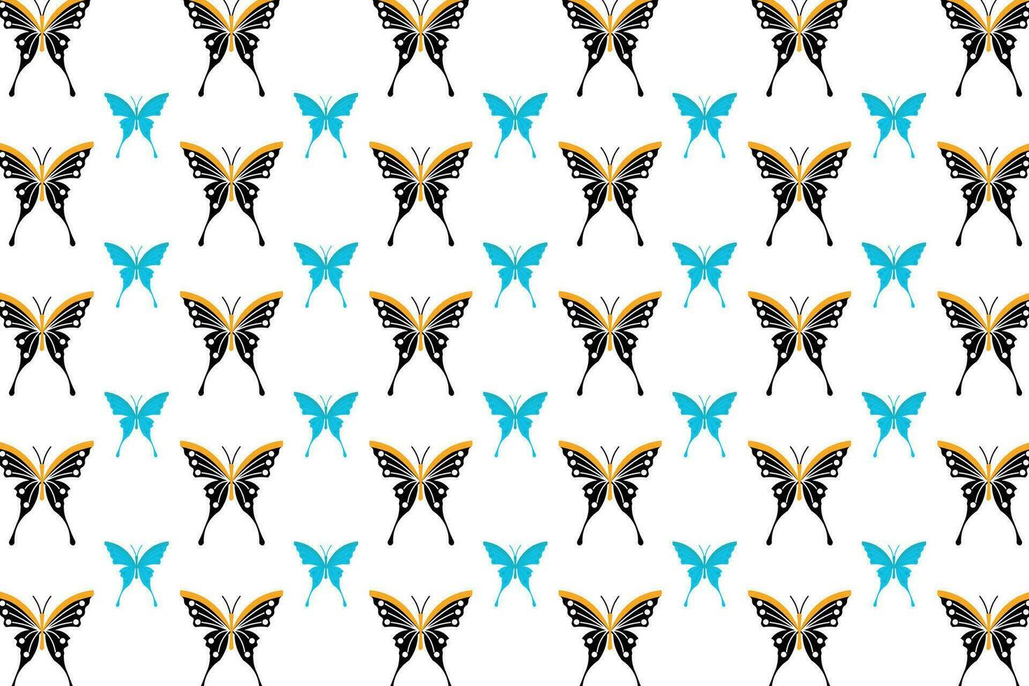 Flat Butterfly Animal Pattern Background vector