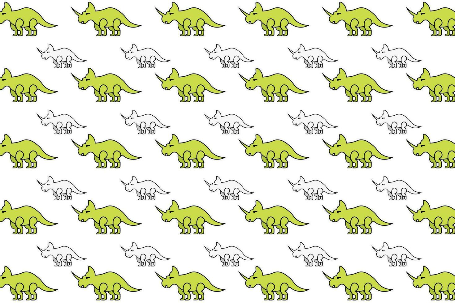 Flat Centrosaurus Dinosaur Animal Pattern Background vector