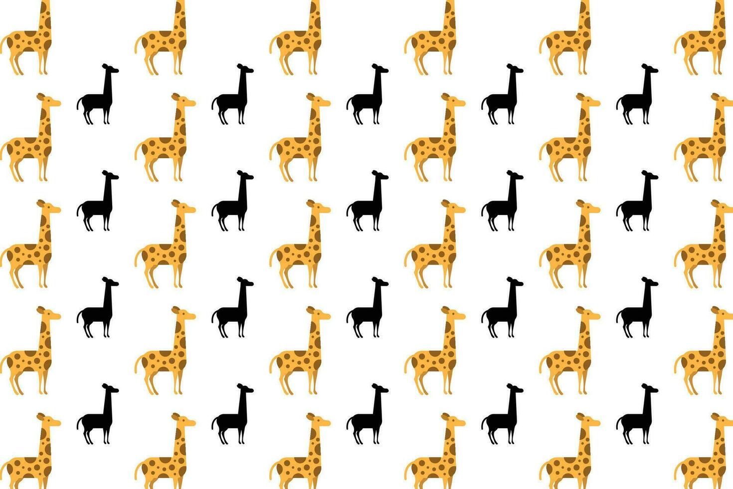 Flat Giraffe Animal Pattern Background vector