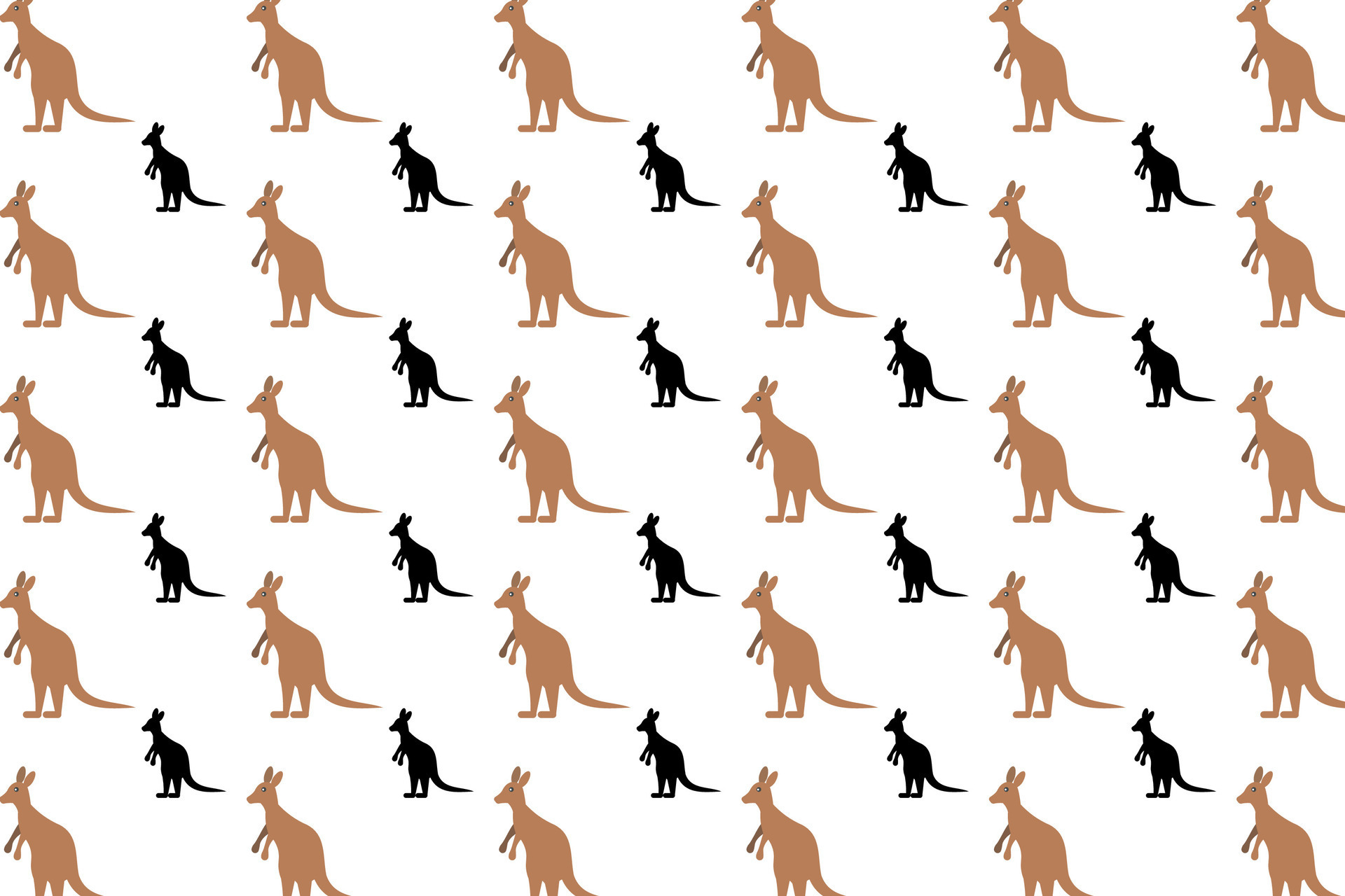 Flat Kangaroo Animal Pattern Background 25846804 Vector Art at Vecteezy