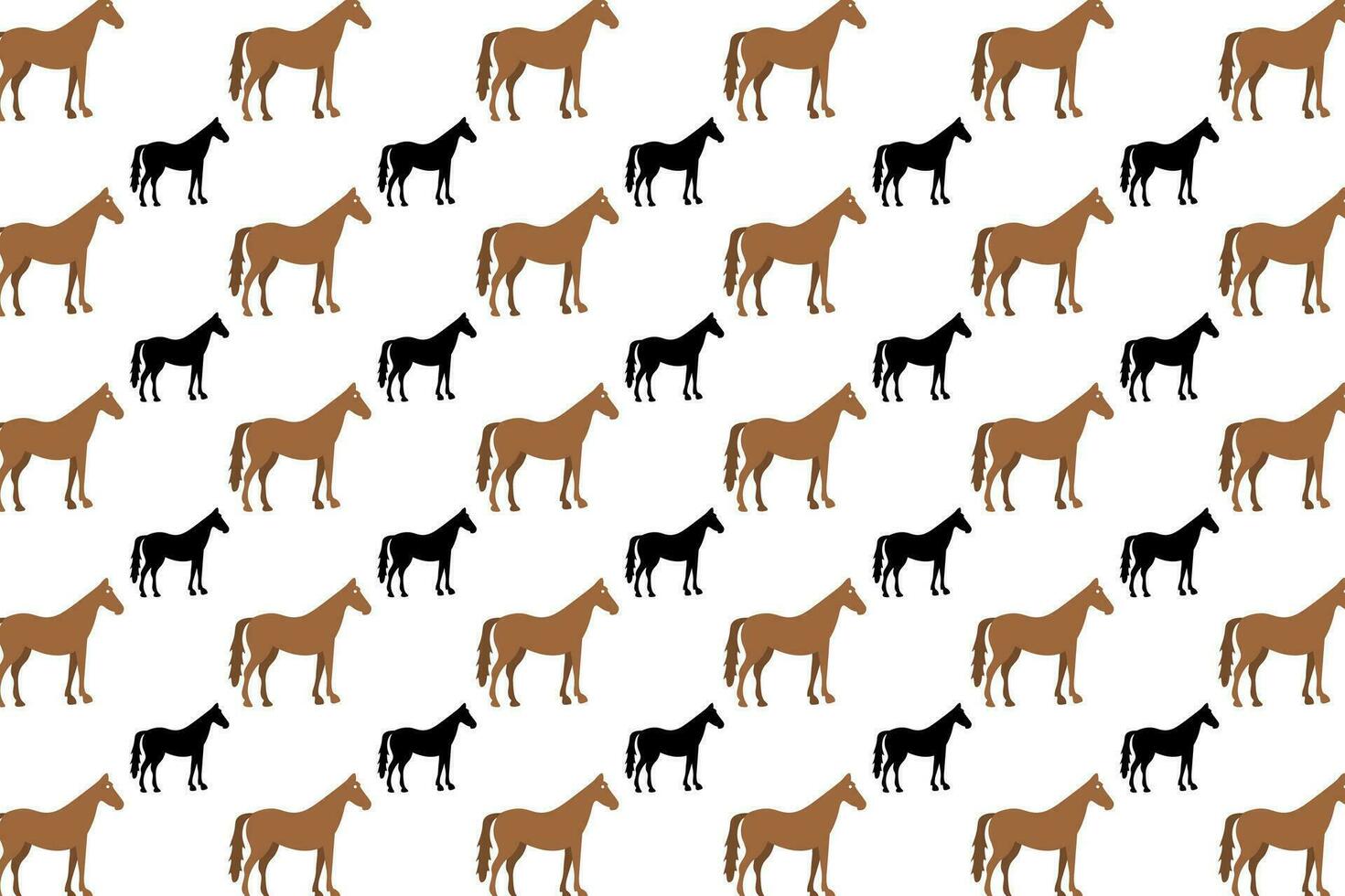 Flat Horse Animal Pattern Background vector