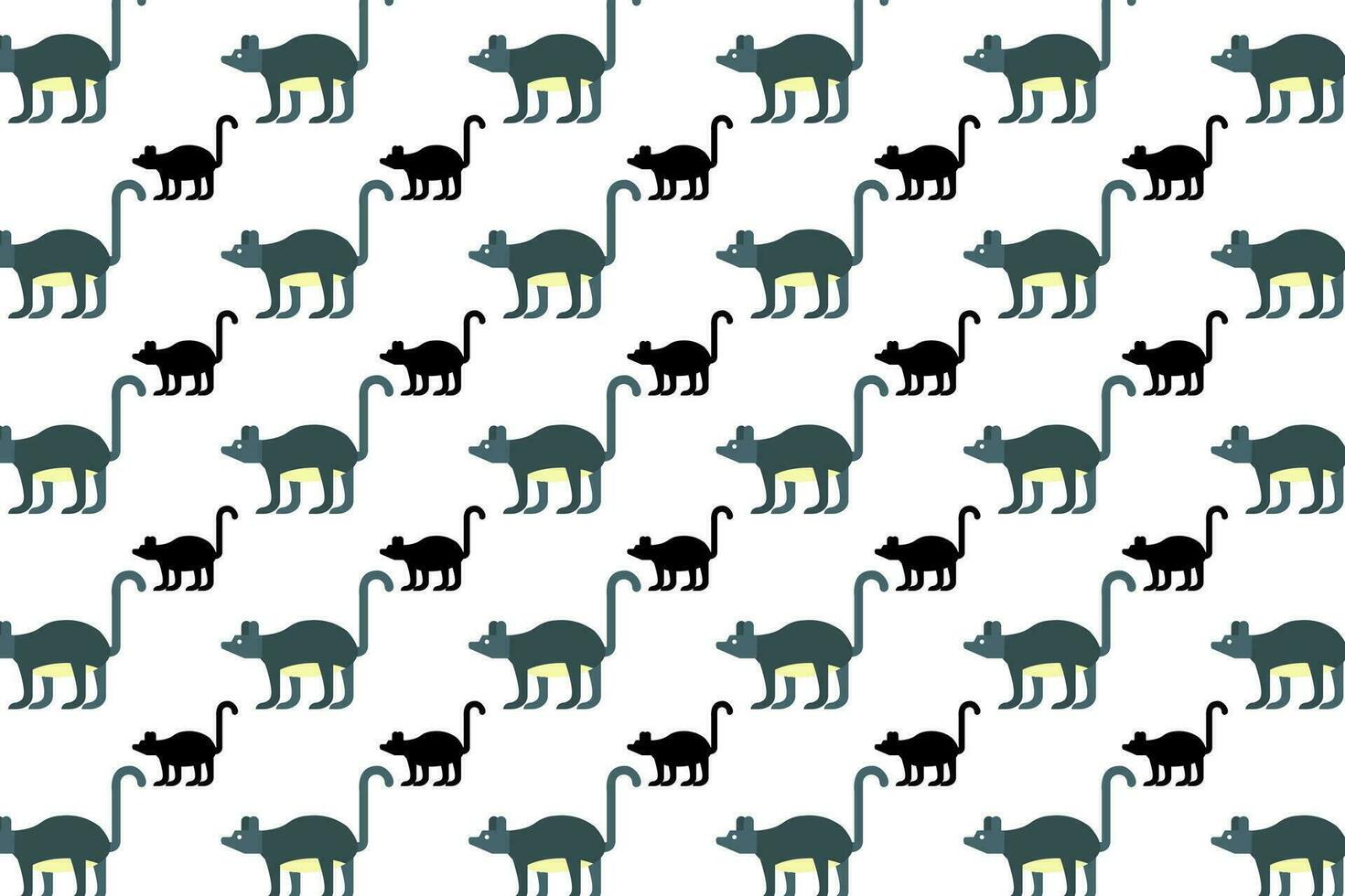 Flat Lemeur Animal Pattern Background vector