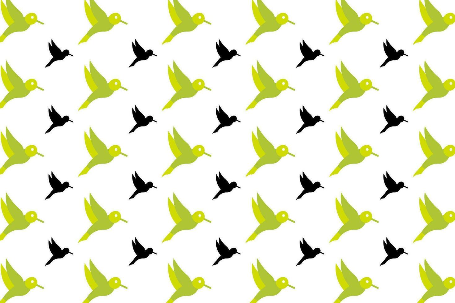 Flat Humming Bird Pattern Background vector