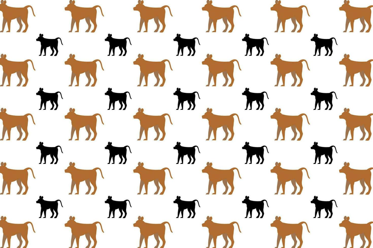 Flat Monkey Animal Pattern Background vector