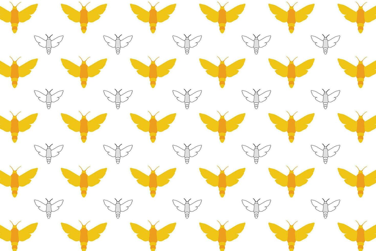Flat Moth Insect Pattern Background vector