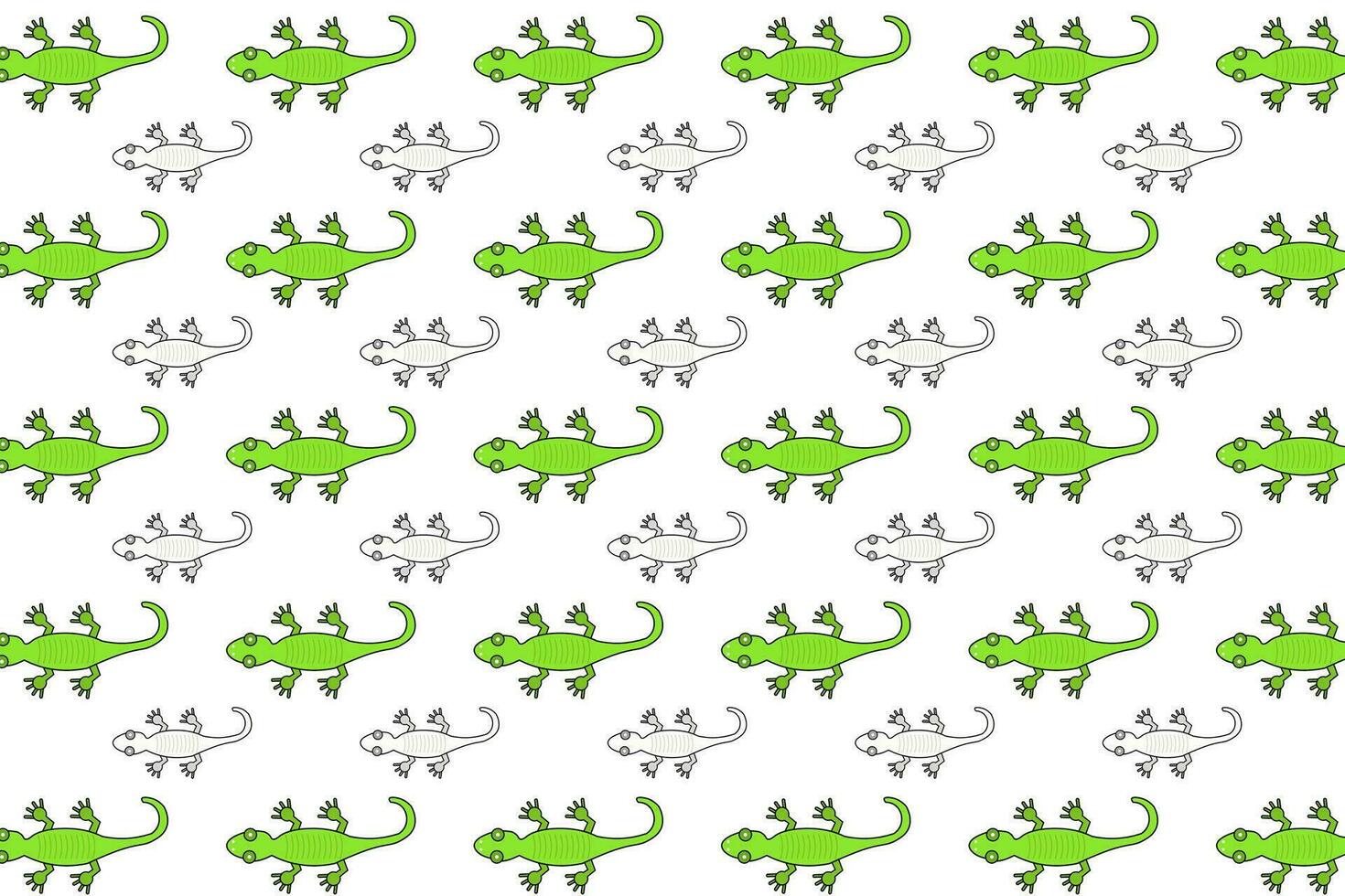 Flat Gecko Reptile Pattern Background vector