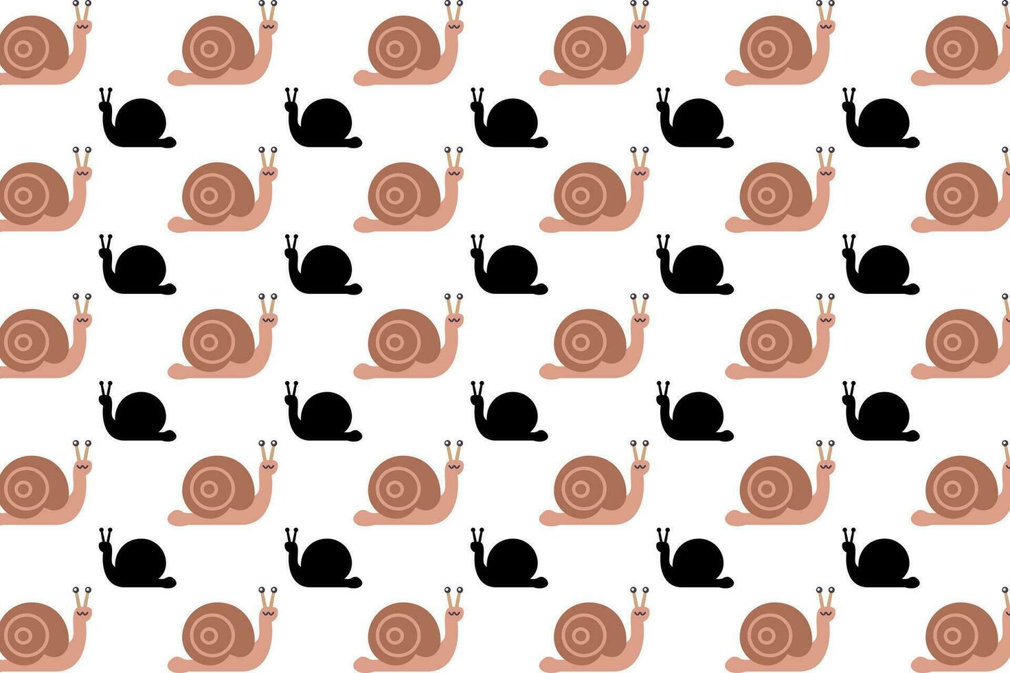 Flat Snail Animal Pattern Background vector