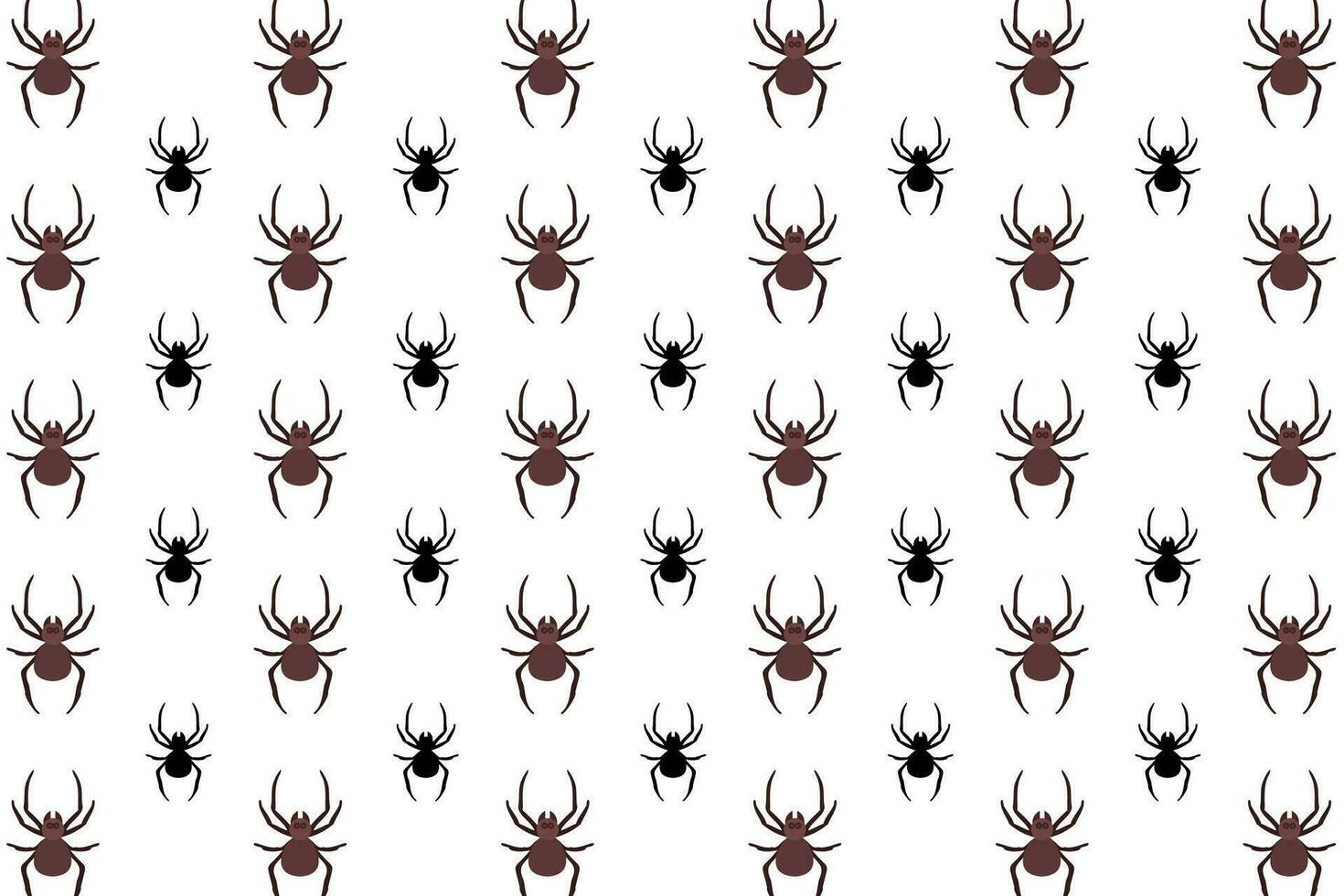 Flat Spider Arthropod Pattern Background vector