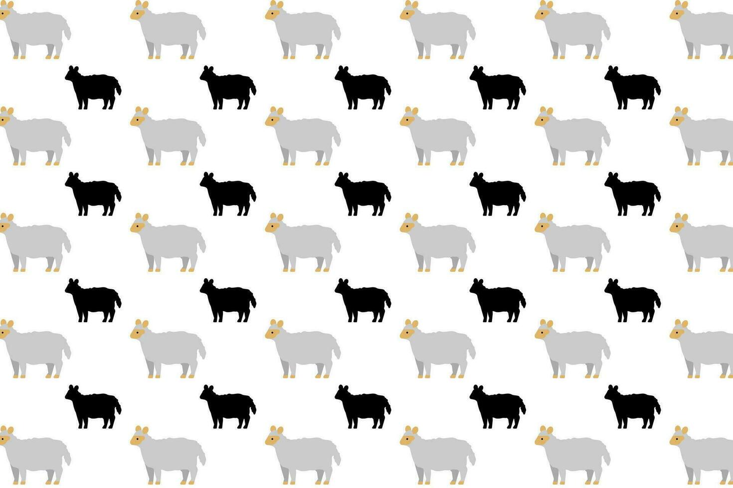Flat Sheep Animal Pattern Background vector