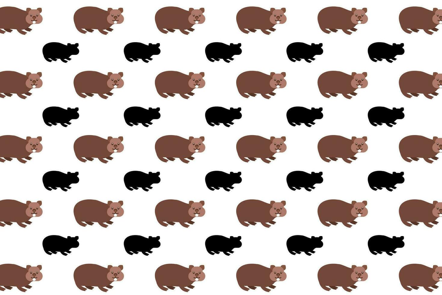 plano wombat animal modelo antecedentes vector