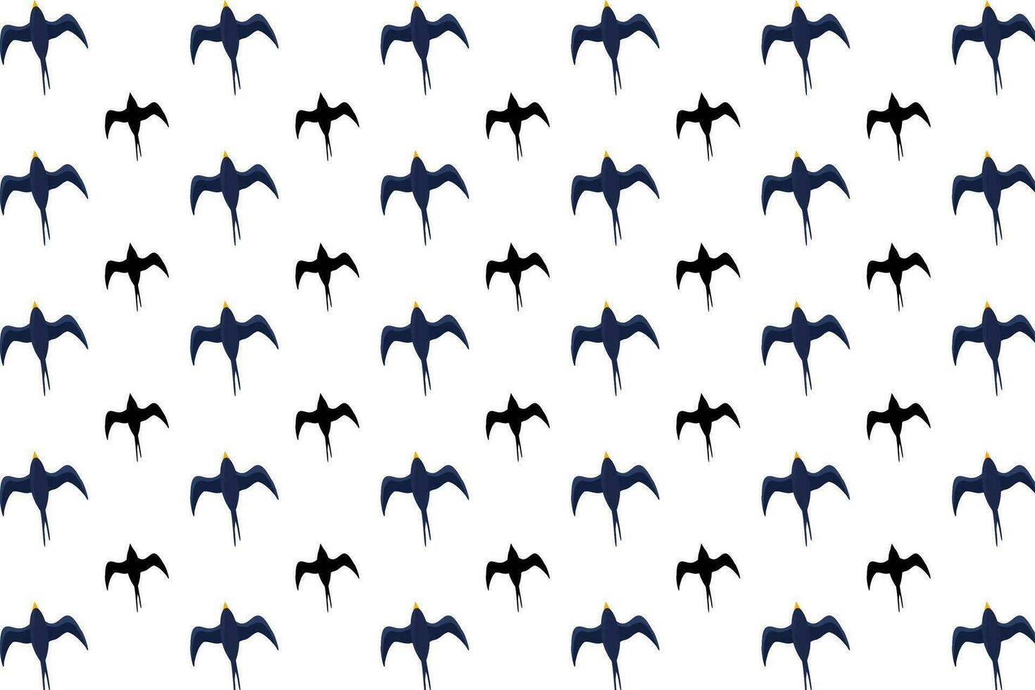 Flat Swallow Bird Pattern Background vector