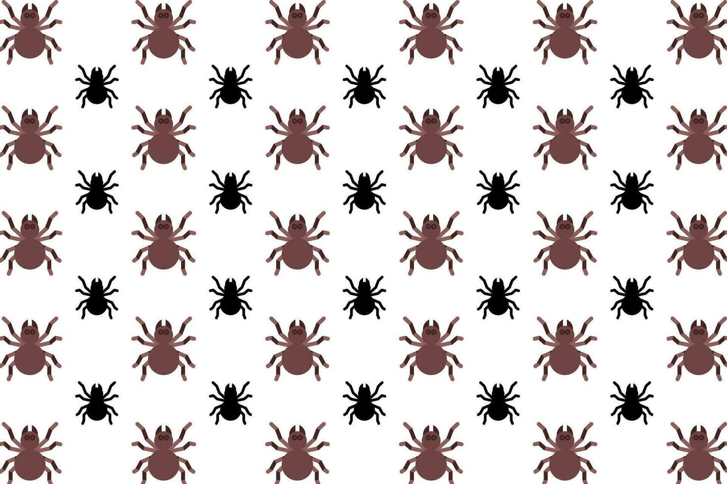 Flat Tarantula Spider Pattern Background vector