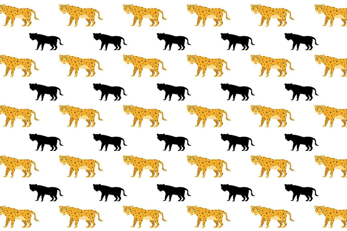 Flat Leopard Animal Pattern Background vector