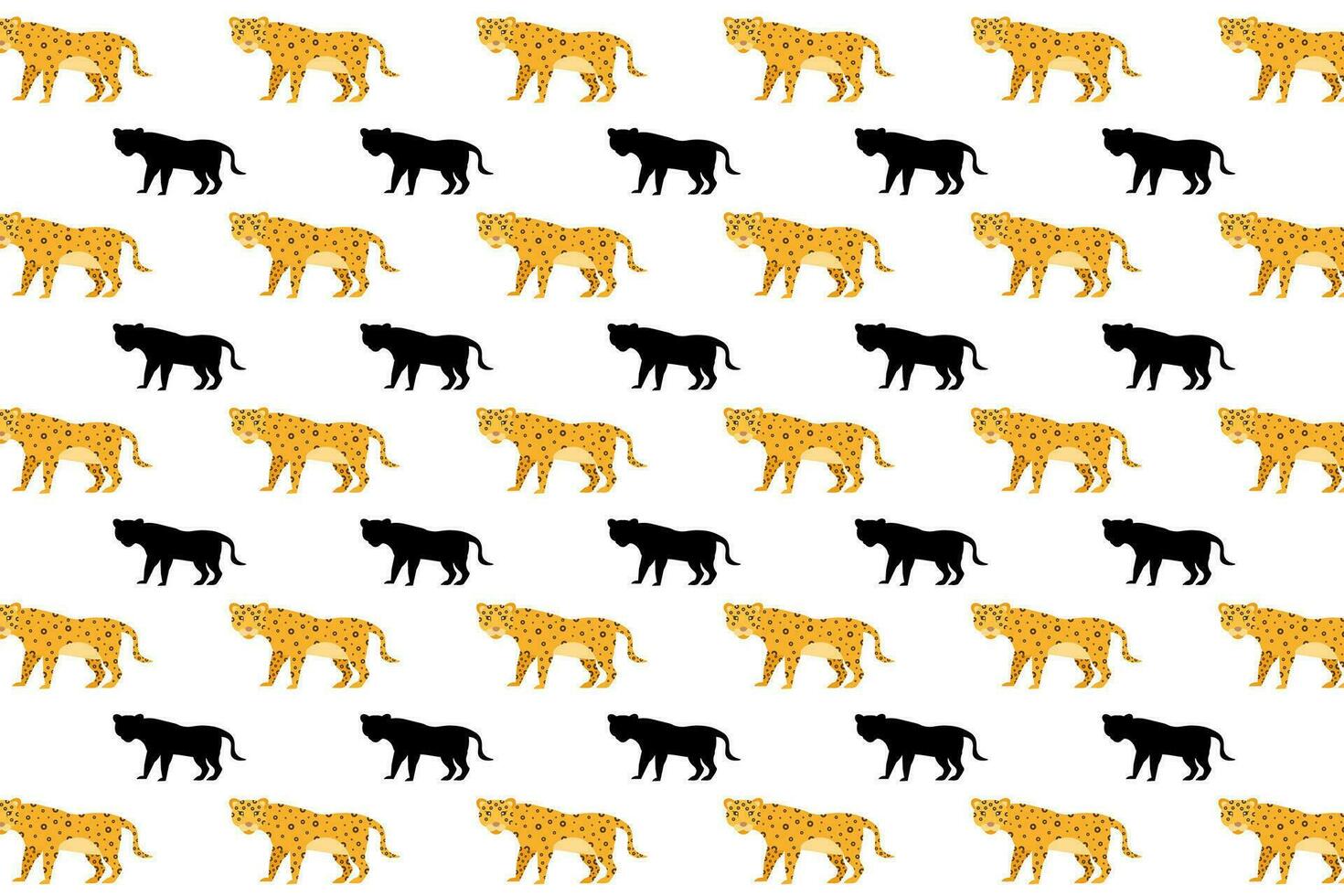 Flat Leopard Animal Pattern Background vector