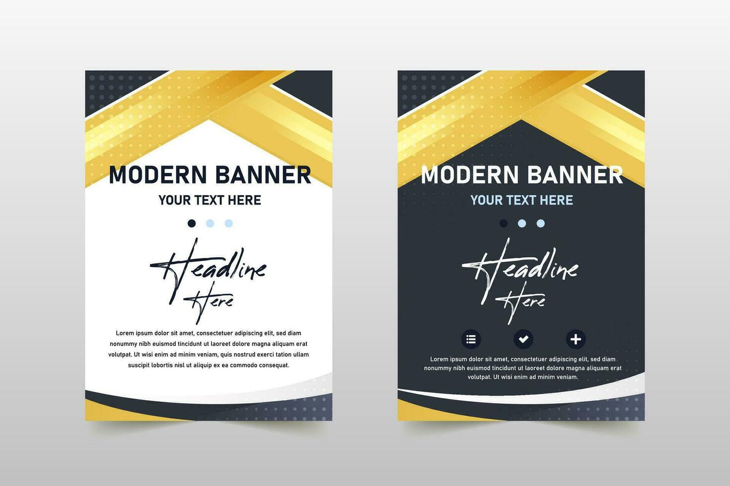 Modern Abstract Black and Gold Banner Template With Diagonal Lines vector