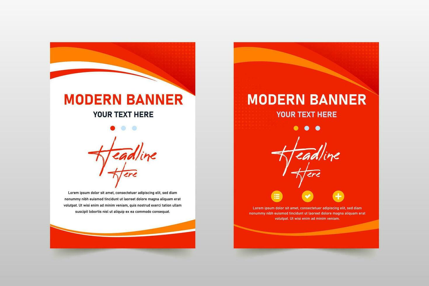 Modern Abstract Curved Red Banner Template vector