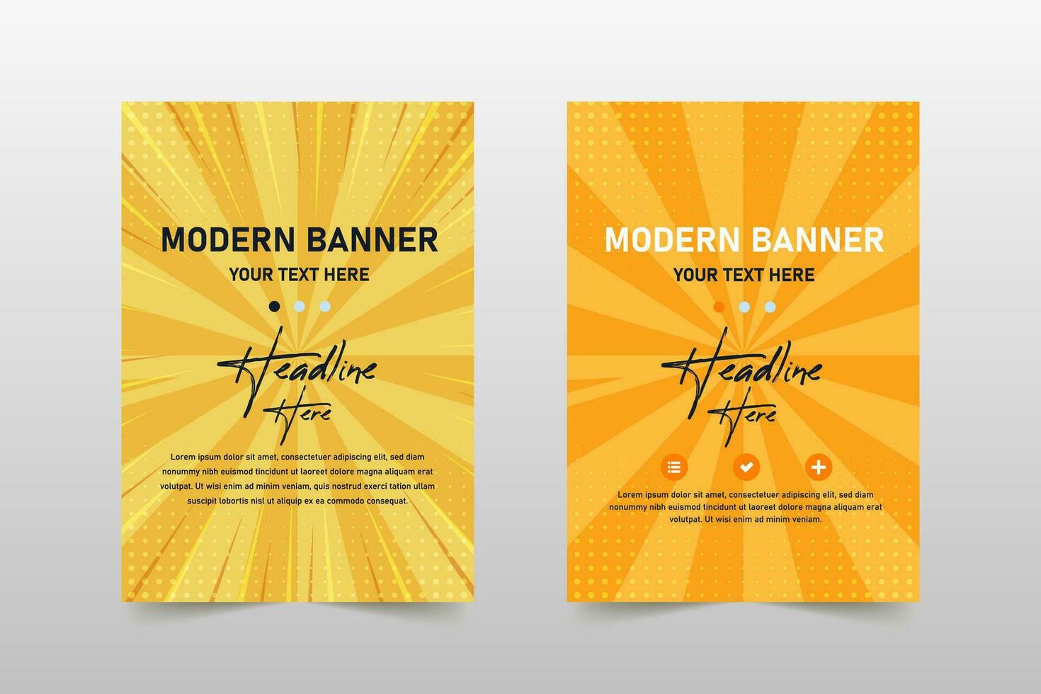 Modern Flat Comic Style Banner Template With Dots vector