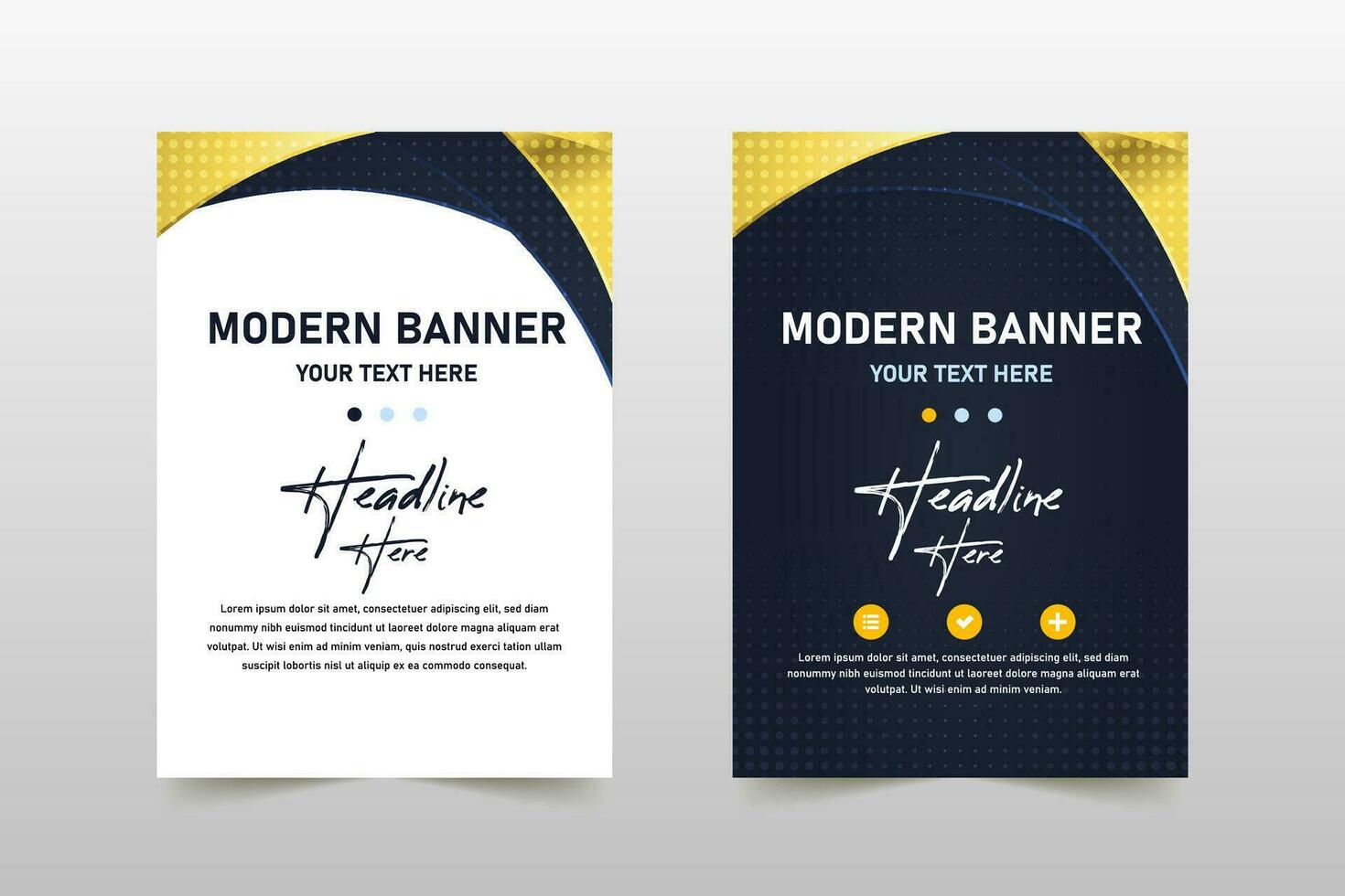 Modern Flat Gradient Golden Luxury Banner Template vector