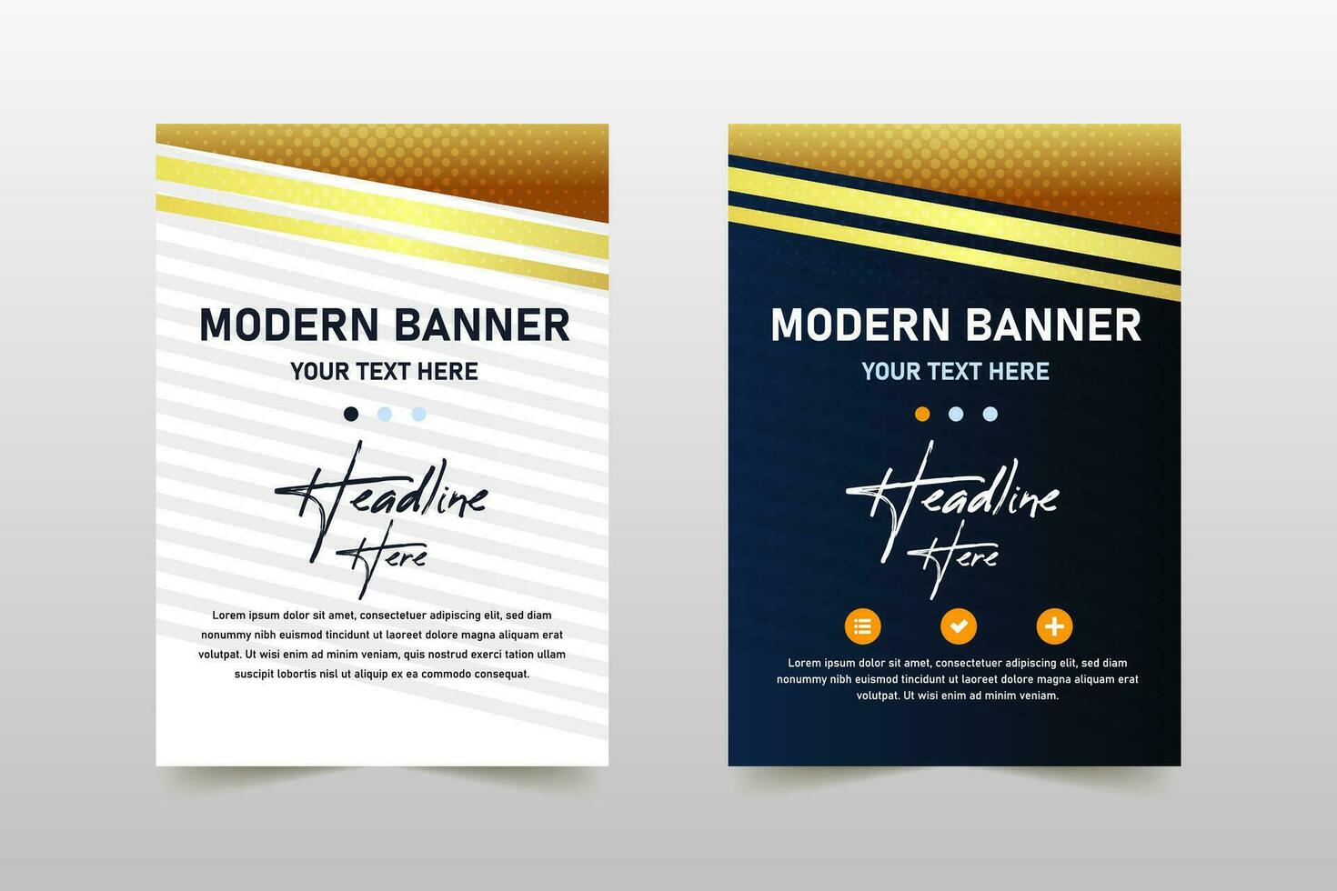 Modern Luxury Blue Banner Template With Dots vector