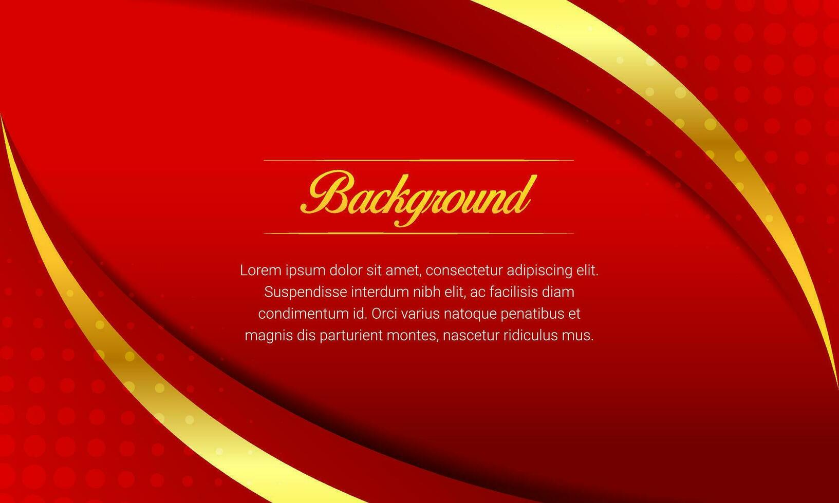 Modern Red and Gold Curved Background vector