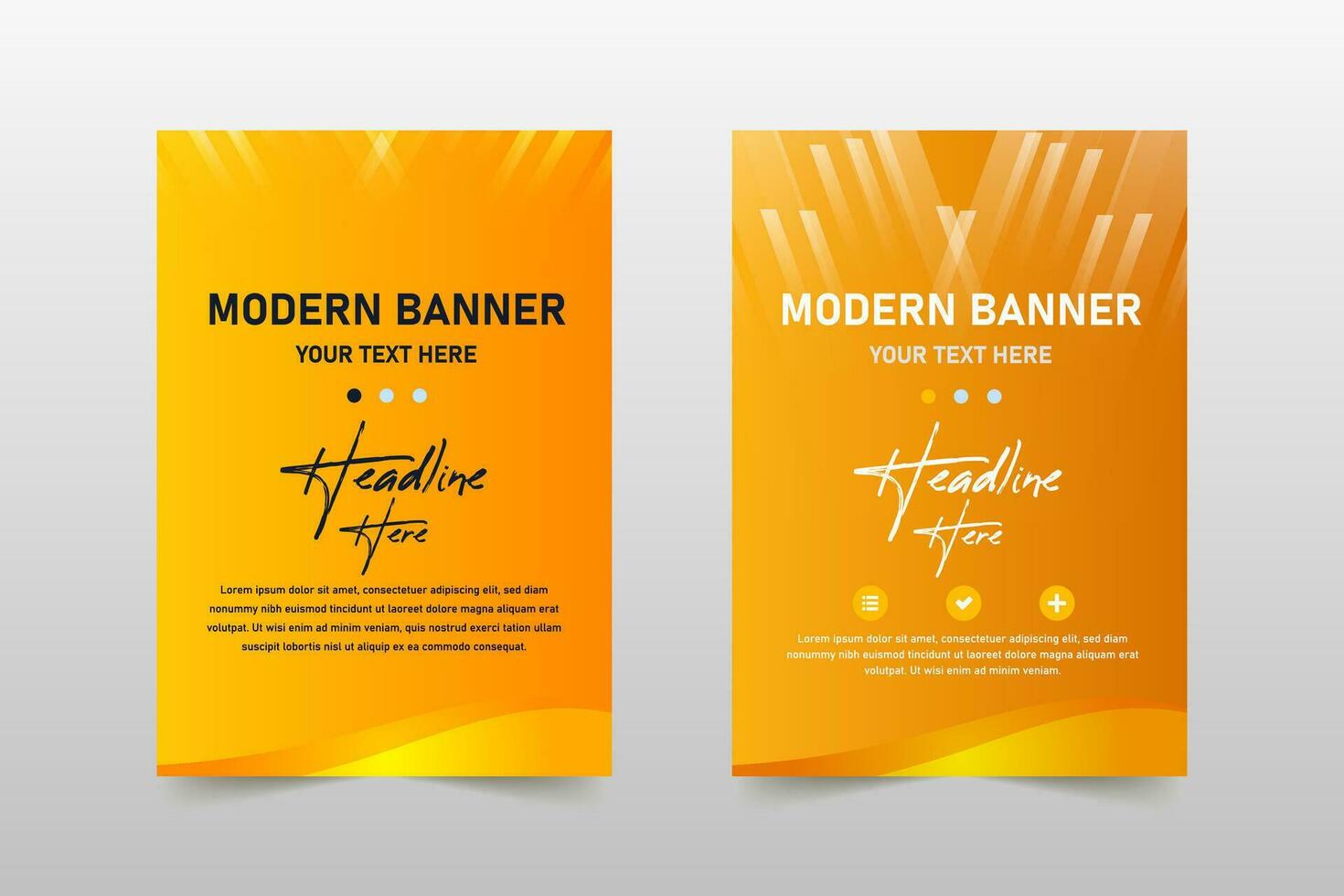 Modern Orange Lighting Business Banner Template vector