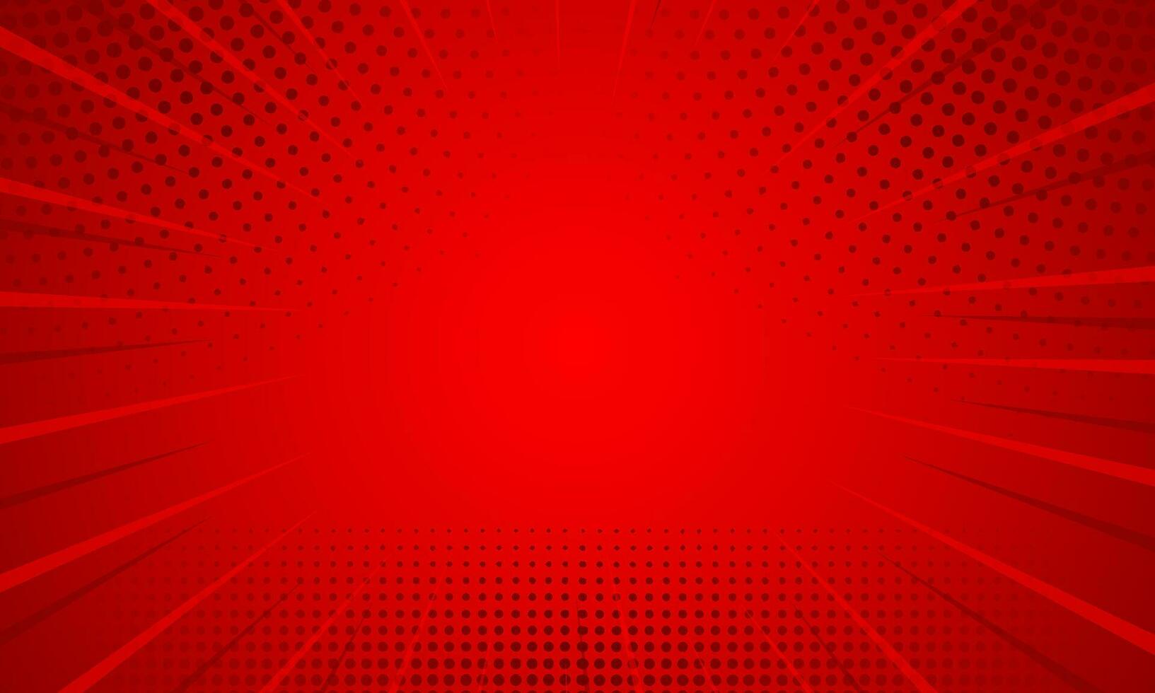 Modern Red Dotted Comic Background vector