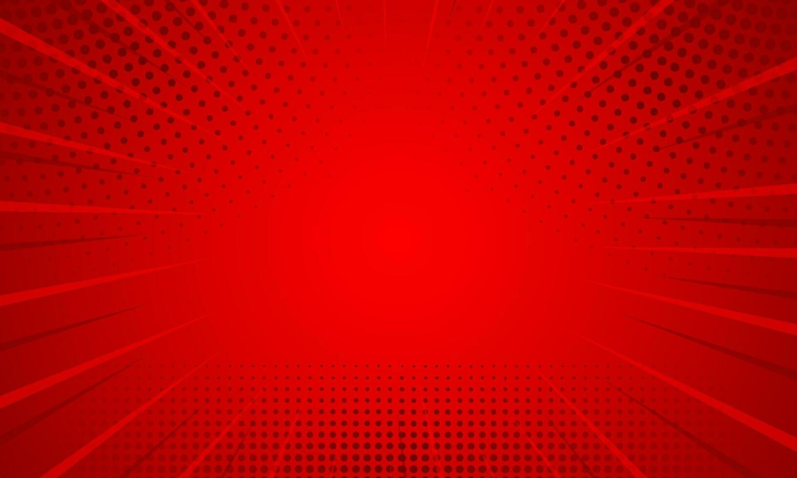 Modern Red Dotted Comic Background vector