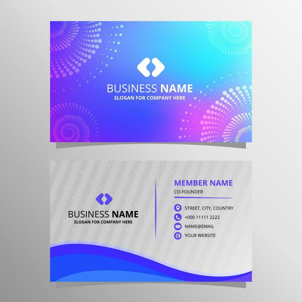 Stylish Abstract Spiral Business Card Template vector