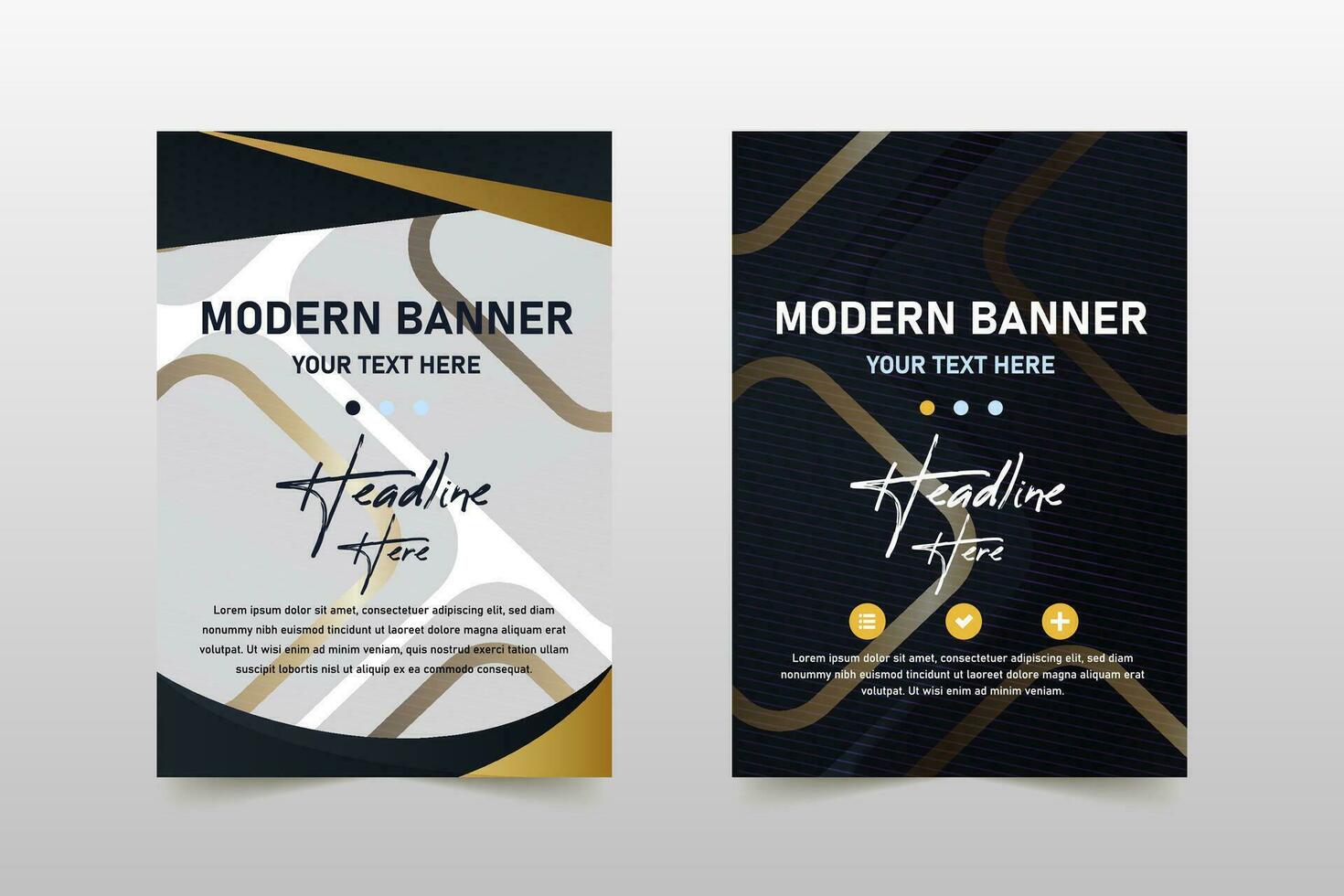 Modern Gradient Black Business Banner Template vector